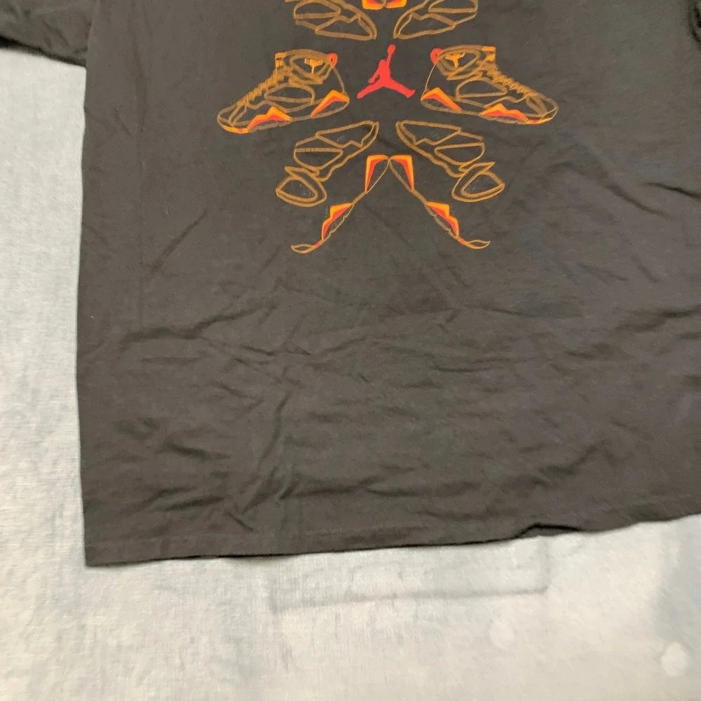 Air Jordan T Shirt Mens XL Black Graphic Jumpman Logo Knit Crew Neck Casual